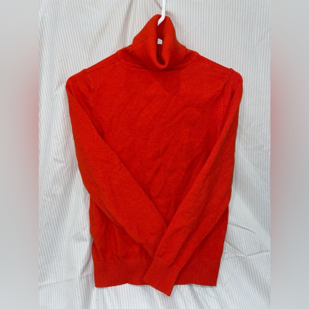 Orange Turtle Neck soft cashmere blend